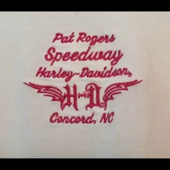 HARLEY DAVIDSON, Concord White Pink Logo Size M - Picture 5 of 5